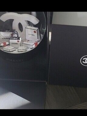 Chanel Decorative Snow Globe with Signature Logo - Black & White
